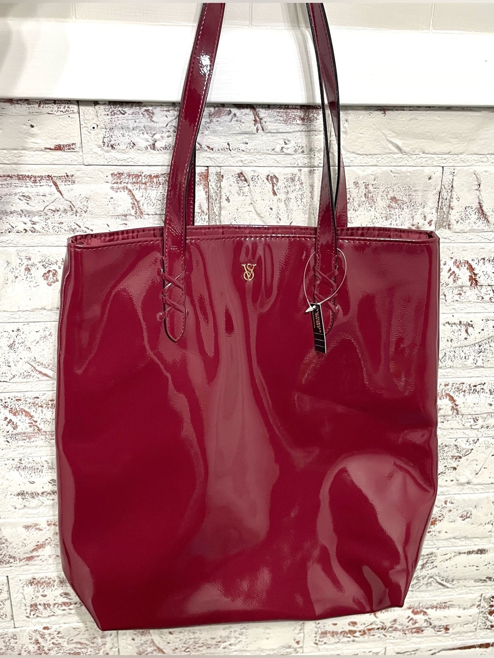 Victoria's Secret NEW Large Tote Bag Burgundy Very Sexy NWT Y2K Chic Feminine